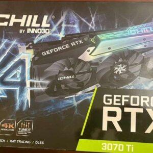 ICHILL INNO3D RTX 3070TI 8GB 1.5 YEAR WARRANTY BILL BOX AVAILABLE BRAND NEW GRAPHICS CARD UNUSED CONDITION DELIVERY TIME 4 DAYS