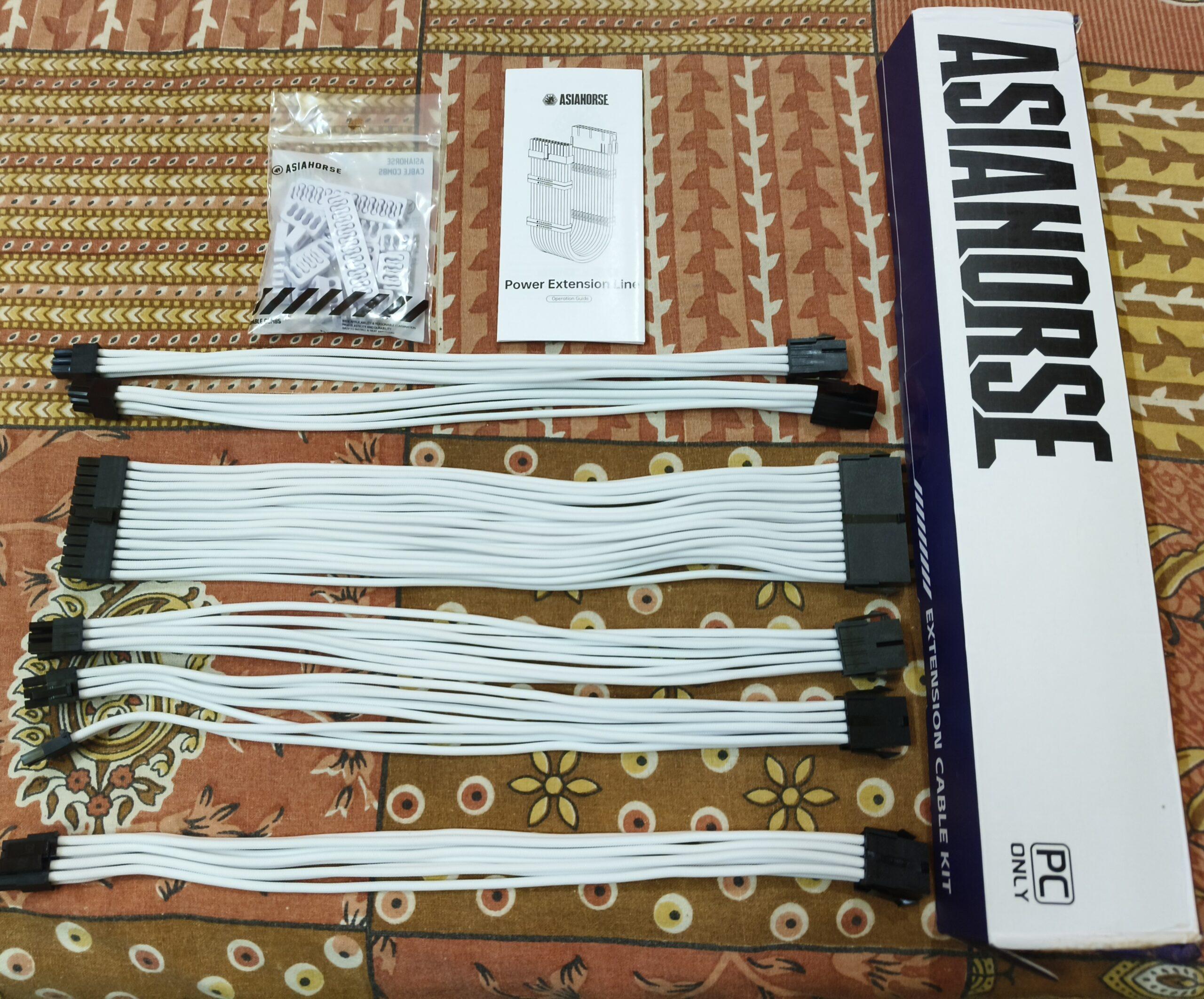 AsiaHorse white MOD Extension cable kit for PC . Zoukart