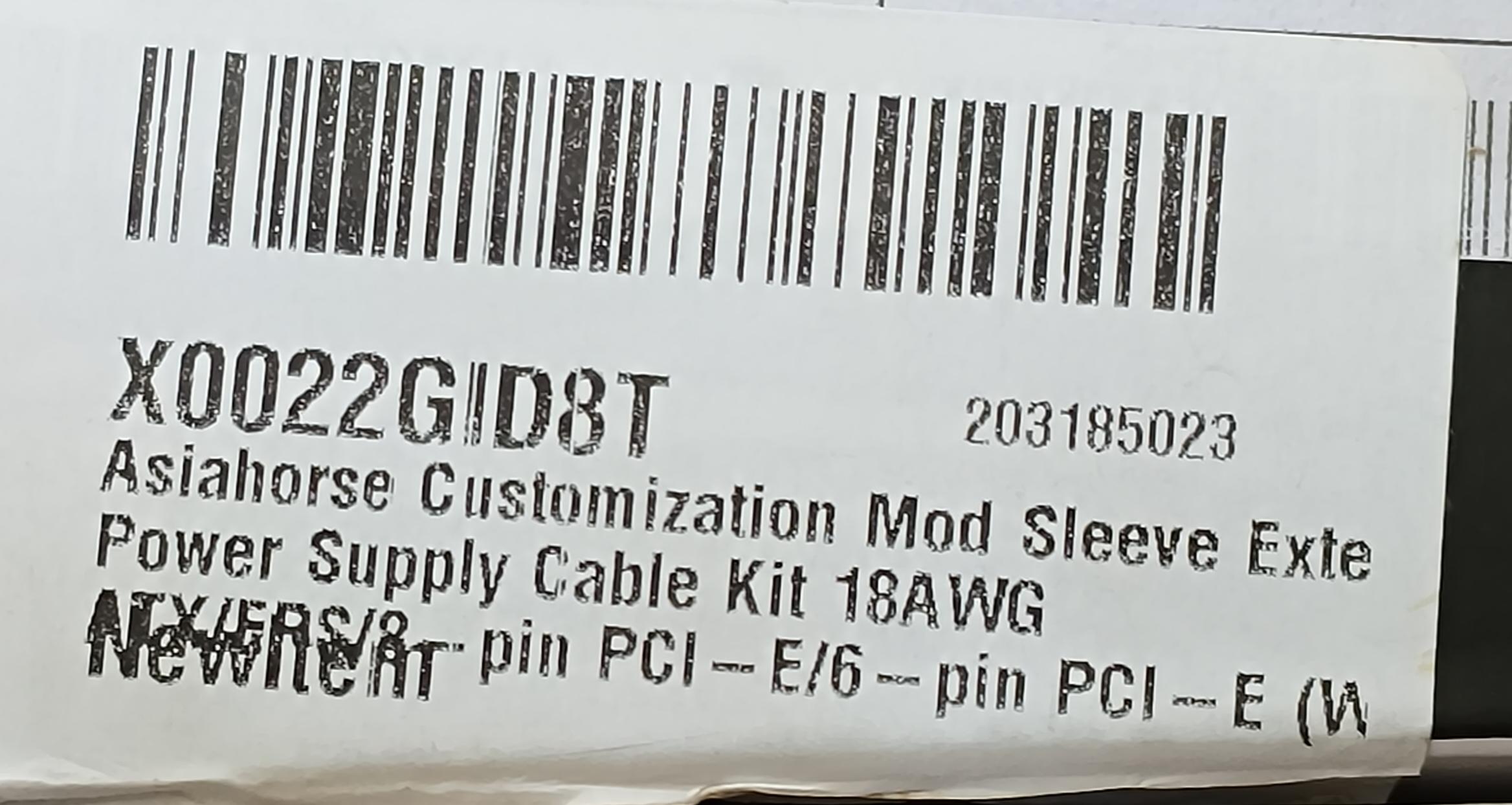 AsiaHorse white MOD Extension cable kit for PC . Zoukart