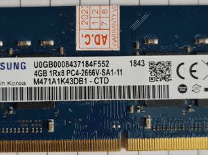 Samsung 4GB 2666mhz DDR4 Laptop Ram