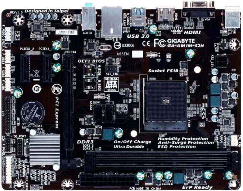 Gigabyte AM1 HDMI SATA USB 3.0 Micro ATX AMD Motherboard