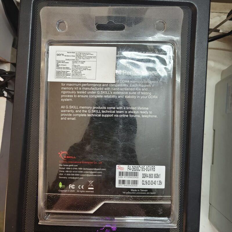 GSKILL Ripjaws V 8GB DDR4 3600mhz CL19 RAM- 1.35V F4-3600C19S-8GVRB - Image 3