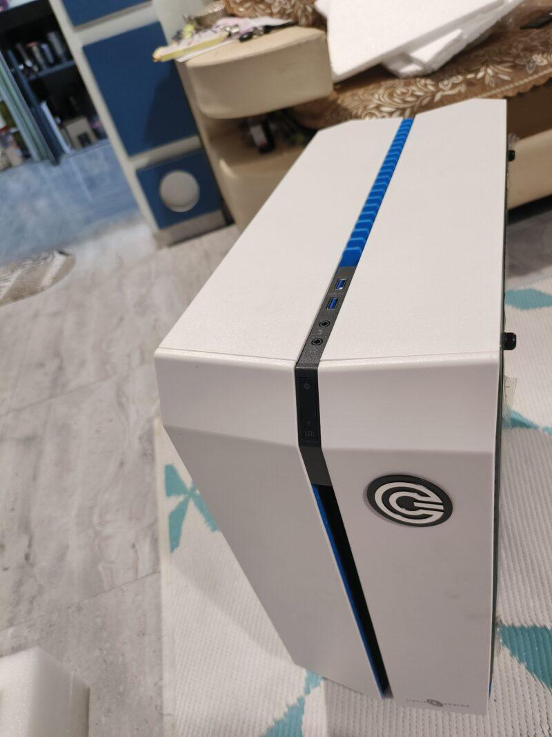 cle gaming infernova z gaming white blue atx mid-tower case - Image 2