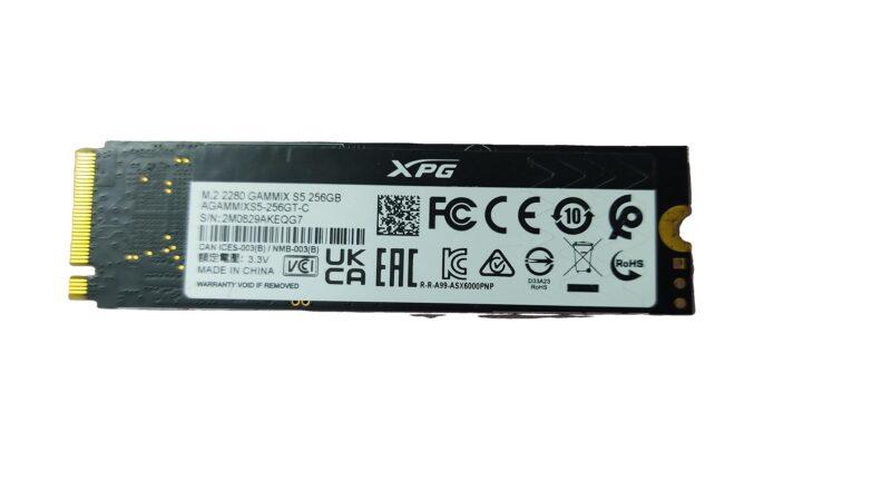 XPG GAMMIX S5 256gb m.2 nvme pci gen 3 [2 yr warranty left] - Image 2