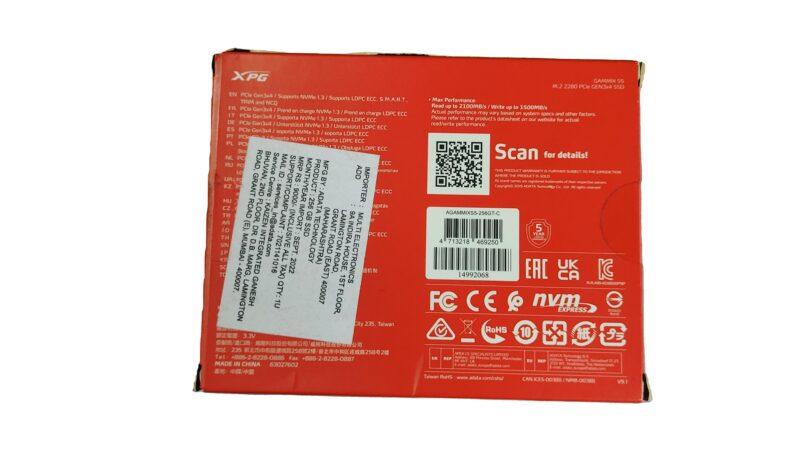 XPG GAMMIX S5 256gb m.2 nvme pci gen 3 [2 yr warranty left] - Image 5